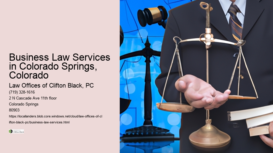 Business Law Services in Colorado Springs, Colorado